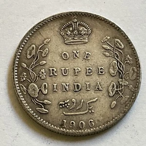 SILVER ONE RUPEE COIN 1906 SS CITY OF CAIRO SALVAGE BULLION - Picture 1 of 4