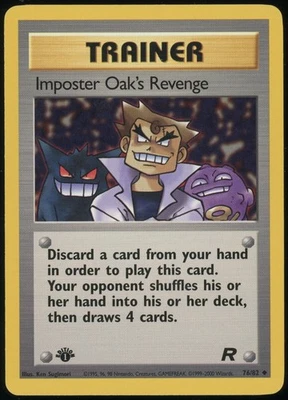 IMPOSTER OAK'S REVENGE Pokémon Team Rocket 1st Edition 76/82 - NM - Image 1 of 2