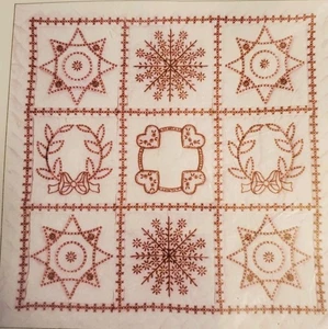 Jack Dempsey Lap Or Wall NeedleArt Quilt Blocks Stamped Squares  - Picture 1 of 3