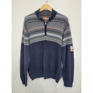 IZOD XXL Quarter Zip Pullover Sweater Nordic Geometric 100% Cotton - Picture 1 of 8