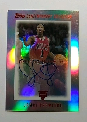 2003-04 Topps Contemporary "Collection" Jamal Crawford Red Auto Autograph 21/50 - Image 1 of 2