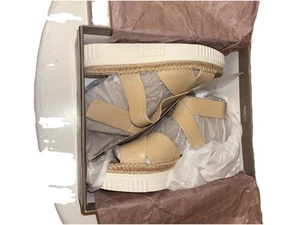 Franco Sarto Beige Leather Sandals 7 1/2 M - Picture 1 of 7