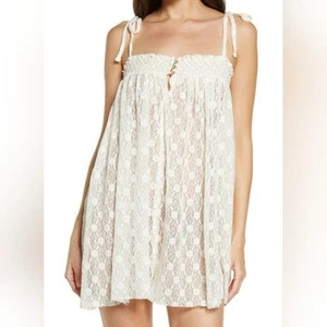 Intimate Free People Rule The World Strampler Spitze gesmokt Vintage Look Medium - Bild 1 von 16