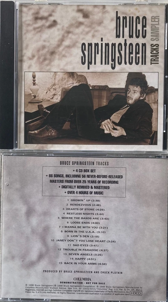 BRUCE SPRINGSTEEN  Tracks  rare promo CD SAMPLER with PicCover  (15 tracks) - Image 1 of 1
