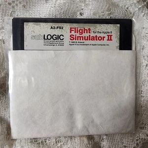 Flight Simulator II (Apple II, 1983, subLOGIC) Floppy Disk Loose Vintage (USA) - Picture 1 of 1