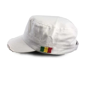 Rastacap Dubwise Army Rasta Cap Cadet Military Style Hat Army Cap Castro 1sz Fit - Picture 1 of 28