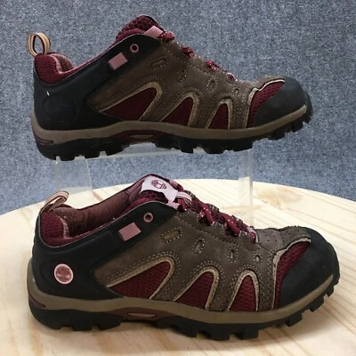 Timberland Zapatos Juveniles 5 Tenis de Senderismo Cuero Marrón Punta Redonda Con Cordones Comodidad Foto 1 de 4