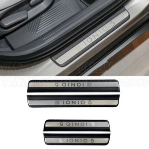 OEM Inside Metal  Door Scuff Step Sill Plate 4p Balck (Fits : 2022 2023 Ioniq 5) - Bild 1 von 2