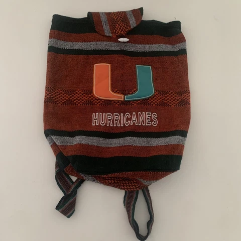 UM Miami Hurricanes Knit Woven Tote Bag Carrying Bag Backpack Cover