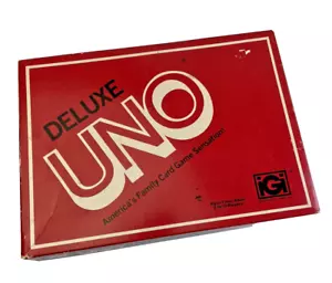 UNO Deluxe Family Card Game Vintage IGI Card Tray Score Pad Complete / - Picture 1 of 12