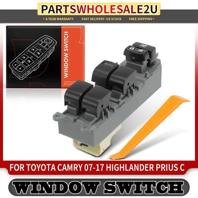 Interruptor de ventana eléctrica delantero izquierdo con 15 pines para Toyota Camry Highlander 2007-2017 Foto 1 de 4