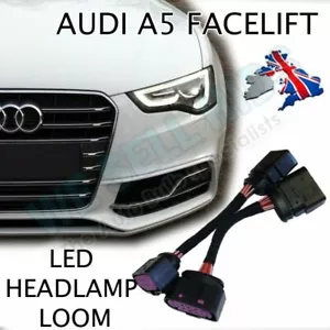 Audi A5 8T A4 8K FACELIFT HALOGEN AUF BI XENON SCHEINWERFER ADAPTER KABELBAUM WEBSTUHL - Bild 1 von 1