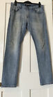 Cottonon.Com Blue Stretch Distressed Denim Skinny Straight Jeans W34 L33"