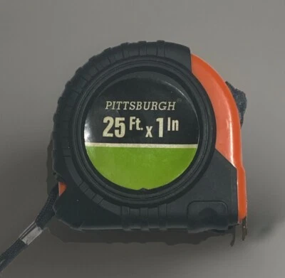 Pittsburgh QuickFind Tape Measure 25 ft X 1 in - Good Condition - Fast Shipping - Image 1 of 4