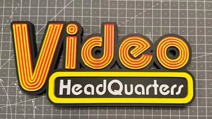 Video Headquarters Logo - 3D Printed Sign Stand - Afbeelding 1 van 2