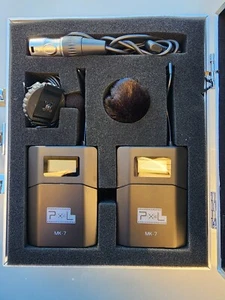 Pixel MK-7 Wireless Lavalier Microphone & Transmitter 6 Channel System UHF 3.5mm - Picture 1 of 9