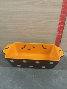 Potter’s Studio Halloween Baking Dish Large Ceramic Brand New 7.5” By 3.5” - Picture 1 of 5