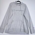 Champion Embroidered Spell Out Grey Hoodie | Men's XL