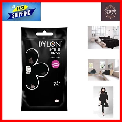 DYLON Hand Dye, Fabric Dye Sachet for 50 g (Pack of 1), Intense Black - Image 1 of 4