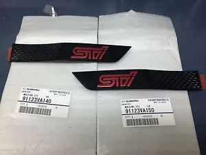 2015 2016 Genuine OEM Subaru WRX STI Black Fender Badge Emblem Pair Limited set - Picture 1 of 1