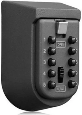 10-Digits Key Lock Box for outside Wall Mount, Waterproof Spare Key Storage Box - Image 1 of 4