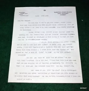 GIRL SCOUT - LADY OLAVE BADEN-POWELL 1954 TYPED LETTER - DATED WITH SIGNATURE - Picture 1 of 6
