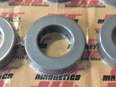 6pc  FERRITE CORE TOROID 13.69UH W MAGNETIC 0W46113TC 2.402" D x .50" H - Image 1 of 3