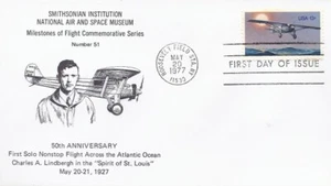 1710 13c CHARLES LINDBERGH - cachet Smithsonian Institute - Foto 1 di 1