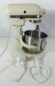KitchenAid Hobart K5SS 5 Quart Mixer mit Schüssel Schneebesen und Aufsätzen - Bild 1 von 9