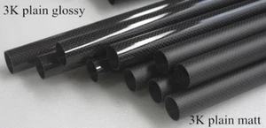 Tube 3k Carbon Fiber OD 21 22 23 24 25 26 27 30 32 33 35 36 38 40 45 50 60mm - Picture 1 of 4