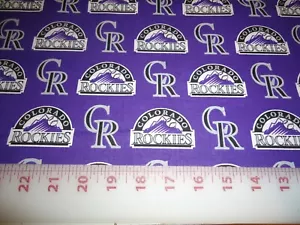 (1/4 Yard) MLB Baseball Colorado Rockies Baumwollstoff 9" x 56" - Bild 1 von 2
