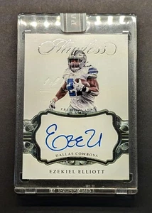 EZEKIEL ELLIOTT 1/1 automático 2017 tinta premium impecable lámina de plata SSP - Imagen 1 de 6