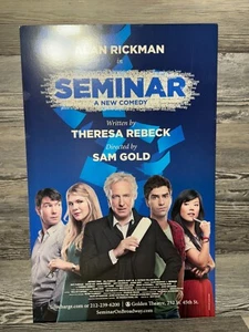 SEMINARIO, ALAN RICKMAN, TEATRO DORADO, TARJETA/PÓSTER VENTANA BROADWAY - Imagen 1 de 9