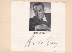 Harold Gray - conductor, pianist & organist - SIGNED AUTOGRAPH ALBUM / BOOK PAGE - Picture 1 of 2