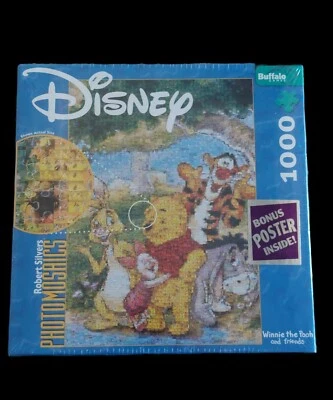 New Disney Photomosaics Winnie The Pooh And Friends 1000 piece Puzzle + Poster - Image 1 of 4
