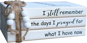 Wooden Decorative Books Stack for Coffee Table Faux Book Stack for Decoration I  - Picture 1 of 12