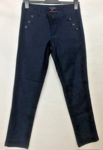 Ladies Tommy Hilfiger Navy Trousers Straight Leg Size 10 NEW - Picture 1 of 7