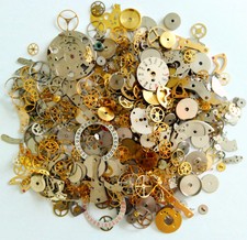 60g Steampunk Watch Movement Parts Gears Cogs Wheels Assorted Lot Industrial Art