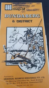 BUNDABERG & District UBD Map - Fold Out Vintage Map. - Picture 1 of 3