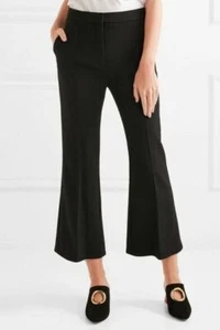 $680 Stella McCartney 40 6 Angela Wool Pants Trousers Cropped Flared Leg Capri - Picture 1 of 4