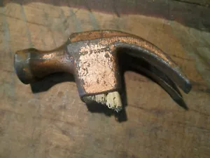 Herramienta De Colección #47 Cabezal de Martillos Sin Manija Gota Color Cobre Forjado! - Imagen 1 de 7