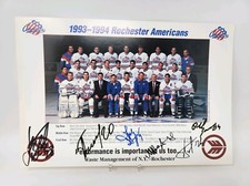 1993-94 Rochester Americans Amerks Team Signed Photo COA BUF