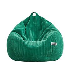 Beanbag Chair Corduroy Cover with Footstool Cover Without Beans Gift Christmas
