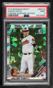 2019 Bowman Chrome Draft Sapphire Edition Joseph Ortiz #BDC-23 PSA 9 MINT