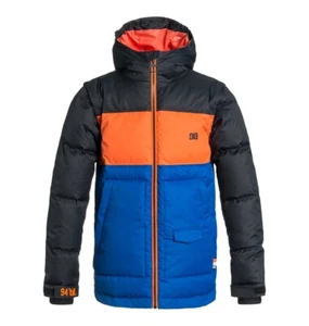 DC Downhill Boys Youth Insulated Snowboard Jacket Medium 12 Anthracite Black New - Picture 1 of 1