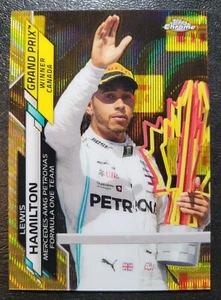2020 Topps Chrome F1 #139 LEWIS HAMILTON #/50 Gold Wave Refractor Rookie SSP - Picture 1 of 2
