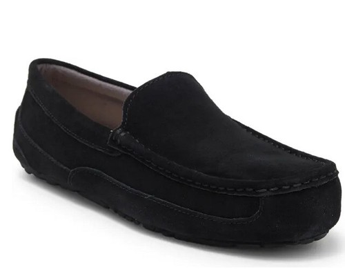 Mocassino slip on UGG Australia Alder scarpe da uomo nere taglia 9 NUOVE