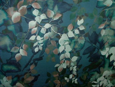 Laub Saphirblau Plüsch Waschbar samt Stoff Vorhang Polster Kissen - Bild 1 von 4