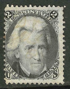 Sc #73 Blackjack Light Cancel 2 Cent Jackson 1861-62 US 24F63 - Picture 1 of 2