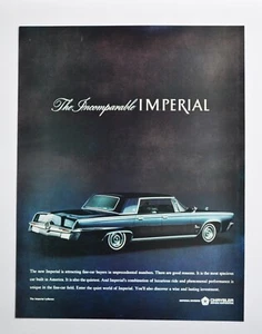 Anuncio de coche grande - Chrysler Imperial 1964 (póster impreso en el anuncio) - Imagen 1 de 1